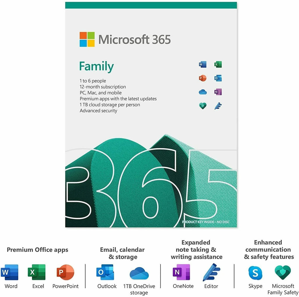 Microsoft Office 365 Family | 6 Users with up to 1 Year